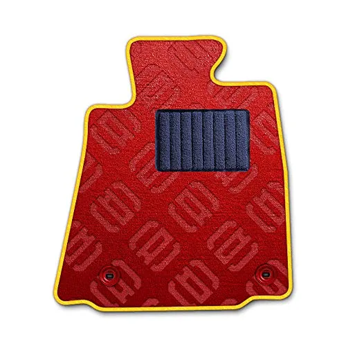 DAD ギャルソン D.A.D エグゼクティブ フロアマット MAZDA(マツダ)CAROL/CAROL eco キャロル/キャロルエコ 型式 : AA6PA/AA6RA/AC6P/AC6R 1台分 GARSON モノグラムデザインレッド/オーバーロック(