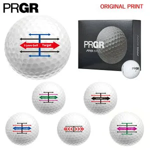 【オリジナルマークプリントボール(納期2-3日)】プロギア アールエス スピン(RS-SPIN)ゴルフボール 1ダース(12球) ターゲットライン マーク入り