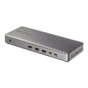 サンワサプライ USB-CVDK20 ドッキングステーション 3画面 4K/60Hz Mac Win対応 USB-C接続 据え置き型 11-in-1 シルバー