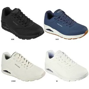 Skechers UNO STAND ON AIR 52458 スケッチャーズ ウノ スタンド オンエア メンズ W ホワイト BBK ブラック OFWT オフホワイト NVY ネイビー ホワイトは28.5 29.0cm有り レースアップ ひも靴