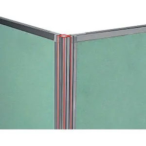 ■SANWA オプションOUシリーズ L型連結 パーティションDパネル用L型ジョイントポール(H1300用)〔品番:OU13LJP〕【8641793:0】[法人・事業所限定][外直送元][店頭受取不可]