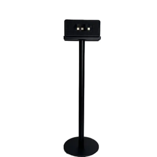 ZGOUOアルミニウム合金フロアスタンド、Marshall Middleton IおよびMiddleton IIポータブルBluetoothスピーカー対応、グルーブデザイン、隠れた配線、防錆および色あせ防止 (Middleton IIブラック)