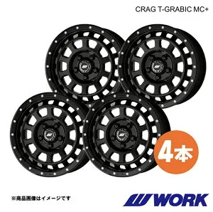 【15インチ 4H 100 5.0J+45 BLKPM】ホイール 1ピース 4枚 スペーシア ギア FF DAA-MK53S クラッグ ティーグラビック MC+ CRAG T-GRABIC MC+ ワーク WORK