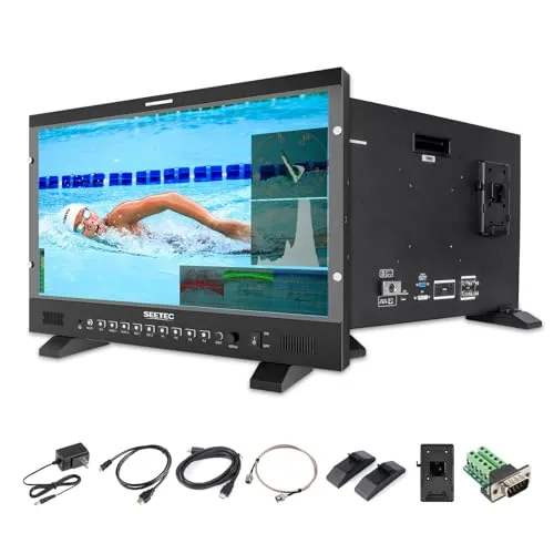 SEETEC P215 PRO 21.5インチ 1000Nit カメラフィールドモニター 4K 60Hz HDMI2.0、3G-SDI HDMI入力出力、3D LUT、HDR、波形、タリー3色インジケーター、ポッドキャスト放送モニター、アルミニウムハウジン