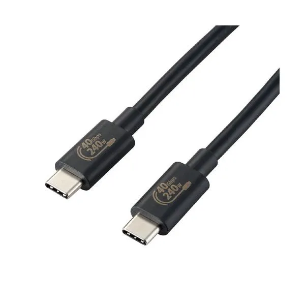 USBケーブル ELECOM エレコム USB4-CCPE10NBK USB Type-cケーブル 4.0 PD EPR対応 240W (USB-C to USB-C) 1m ブラック メーカー直送