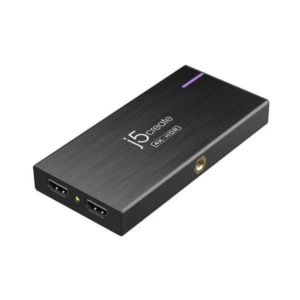J5 create ジェイファイブクリエイト USB Type-C 4K ゲームキャプチャーステーション JVA14（USB-C＋USB-A接続 →ポート：HDMIｘ2 /φ3.5mmｘ2 / USB-