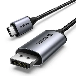 UGREEN 8K 60Hz USB C DisplayPort 変換ケーブル【DP1.4/単方向伝送/Thunderbolt 4/3 DP Altモードを含むUSB-Cだけ対応】4K 240Hz 144Hz ディスプレイポートケーブル iPhone 15 MacBook Pro Air M1 M2 iPad Pro Air 5 Surface Pro Chrom