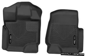 Floor Mat ハスキーX-Act輪郭最前列フロアライナーマットブラック2015-20フォードF-150 Husky X-Act Contour Front Row Floor Liner Mats Black for 2015-20 Ford F-150 【並行輸入品】