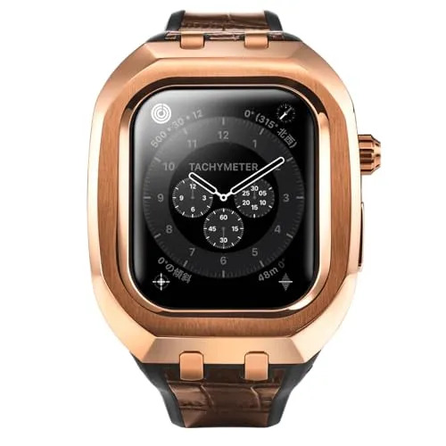 [HUMBLE RICH] ユニセックス Apple Watchケース ハンブルリッチ クラシック 1046CL01ROYLBWR Apple watch シリーズ 10対応 ゴールド ステンレススチール [並行輸入品]