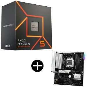 AMD Ryzen 5 7600 With Wraith Stealth Cooler 100-100001015BOX CPU (6C/12T 4.0Ghz 65W) + ASRock B650M Pro X3D マザーボード セット