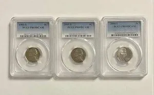 1982-S、1993-S、2008-S PCGS PR69 DCAM 5セントニッケル 3枚セット