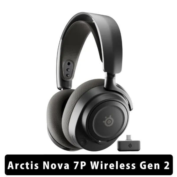 SteelSeries Arctis Nova 7P Wireless Gen 2 ゲーミング ヘッドホン ヘッドセット ワイヤレス 密閉型 Bluetooth 2.4GHz 低遅延 ゲーム PC
