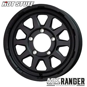 アルミホイール 15インチ HOT STUFF MAD CROSS RANGER マッドクロス レンジャー 6.0-15 5/139.7 +0 マットブラック ジムニーシエラ JB74 JB43 1本価格