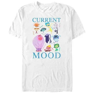 ディズニー ピクサー メンズ トップス Tシャツ グラフィック Disney / Pixar Men's Inside Out 2 Emotions Current Mood Graphic Tee White ホワイト