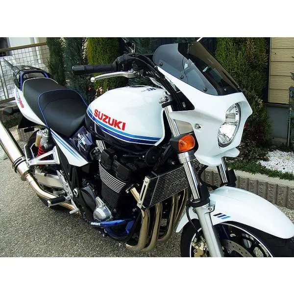 GSX1400 ビキニカウル タイプAEROスクリーン 純正色塗装 ABS製 ボルト付 パールスティルホワイト 風防 カスタムパーツ
