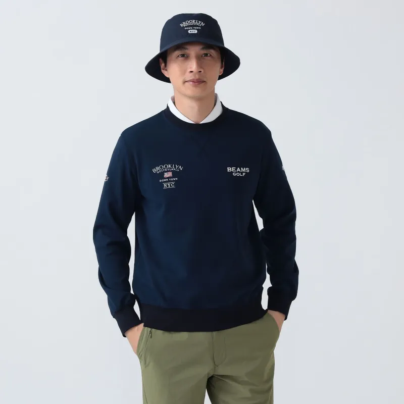 [2025年秋冬モデル] ビームスゴルフ BEAMS GOLF PURPLE LABEL PURPLE LABEL BROOKLYN ロゴ プルオーバー ネイビー 79 メンズ