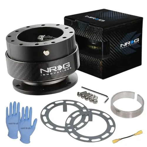 [日本語取り付けガイド/追加配線ケーブル・手袋付き] NRG クイックリリースキット Gen 2.0 SRK-200 クイックリリース ステアリング ボス 着脱 カーカスタム 防犯 盗難防止 車 カスタマイズ Quick Release 正規輸入品 (カー