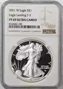 2021 W プルーフ シルバー イーグル T2 - NGC PF69 ウルトラ カメオ