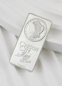 (10g) .925スターリングシルバーミニバーアートバー「モーガンダラー、カーソンシティ」 - 353b