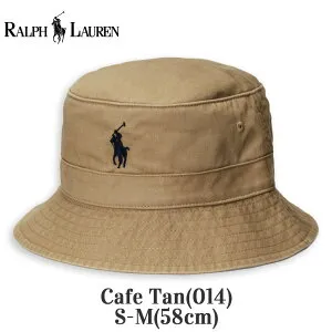 ポロ ラルフローレン メンズ レディース バケットハット 710798567 ネイビー ブラック タン コットン 春夏 秋冬 オールシーズン 帽子 POLO RALPH LAUREN ポロラルフローレン ラルフ ハット ワンポイ