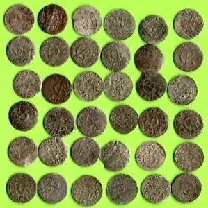 スウェーデン ラトビア リガ リヴォニア シリング 1661-64 ロット 36 コイン F-VF/VF CarlXI 589a