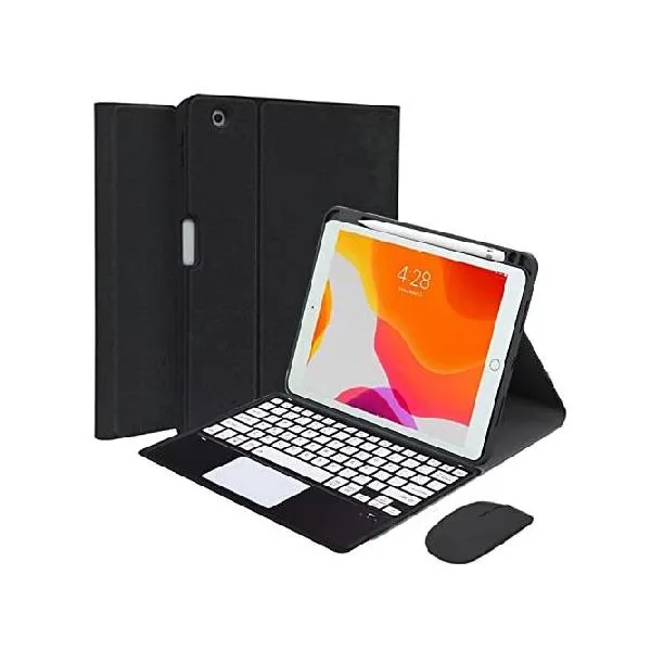 QYiiD Touchpad Keyboard Case for iPad Pro 12.9-inch 2017/2015 (Old Model, 2nd ＆ 1st Generation), Leather Stand Cover with Upper Pen Slot, Ma_並行輸入