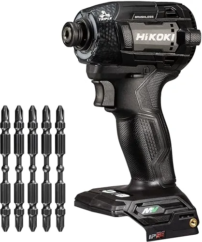 【セット買い】【Amazon.co.jp限定】 HiKOKI(ハイコーキ) 36V充電式インパクトドライバー WH36DD(NNNB) + 力こぶビット(スレンダー) 0033-5701