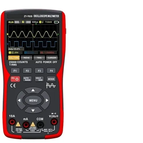 オシロスコープ ZT-703S 3 In 1 ハンドヘルド オシロスコープ 車載用デュアル チャネル 50MHz デジタル マルチメータおよび信号発生器付き 電気技師用工具