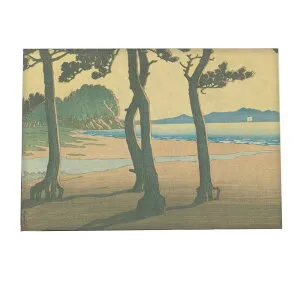 川瀬巴水(かわせはすい) 肥前加津佐 レプリカ 複製 デジタルリマスター ポスター 【選べる全サイズ＆用紙】 インテリア モダン シンプル オシャレ お洒落 a0 a1 a2 a3 a4 b0 b1 b2 b3 b4【bn-poster-238