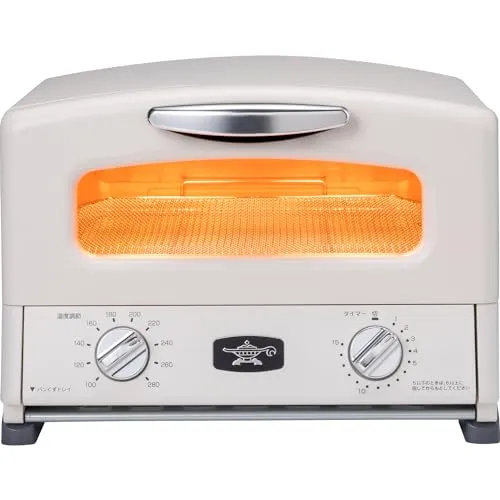 Aladdin (アラジン) グラファイト グリル & トースター 4枚焼き トースト パン (焼く/煮る/蒸す/炊く) タイマー機能 レシピブック グリルパン付き [遠赤グラファイト 搭載] ホワイト AGT-G13B(W)