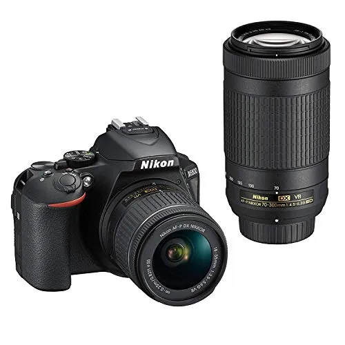 【整備済み品】 Nikon デジタル一眼レフカメラ D5600 ダブルズームキット ブラック D5600WZBK (整備済み品)