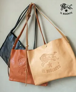 ◇【国内正規販売店】IL BISONTE(イルビゾンテ)レザーショルダーバッグ/トートバッグoRZ [54162305411]
