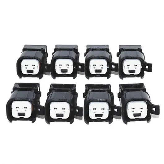 8ピース フューエル インジェクター コネクタ アダプタ LS1 EV1 EV6 EV14 USCAR LS2 LS3 LSX LT1 ブラック AL-JJ-5709 AL