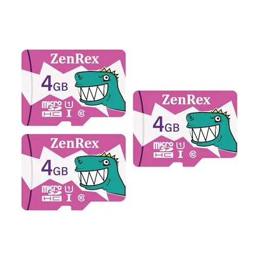 ZenRex 4GB 1枚パック 3枚入り Micro SDHC 高速 C10 U1 A1 メモリーカード カメラ タブレット スマートフォン用 アダプター付き