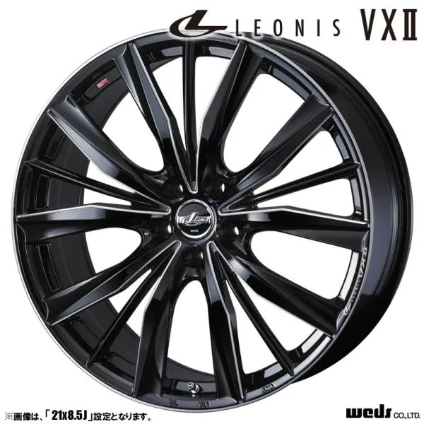 ホイール4本セット Weds ウェッズ LEONIS レオニス VX2 17インチ リム幅6.5J インセット+39 5穴 PCD120 BKSC ブラックSCマシニング 送料無料 40系 アルファード