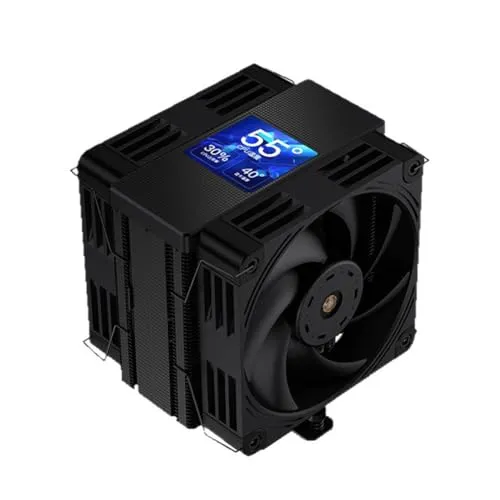 Bzvshdgee 2.5インチIPS LCDスクリーン、7本のヒートパイプを備えたCPUクーラー、1700/1851/AM5ソケット用のエアクーリングラジエーター、ゲーミングPC用