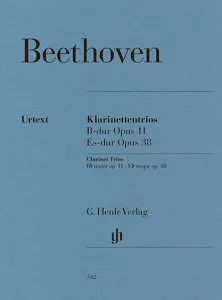 楽譜 ベートーヴェン/バイオリンまたはクラリネット、チェロとピアノのための三重奏曲 変ロ長調 Op.11「街の歌」、変ホ長調 Op.38(原典版)(GYW00074799/HN342/三重奏/輸入楽譜(Y))
