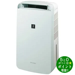 ◆最大3000円CP＋P3倍！！4/25◆シャープ 衣類乾燥除湿機 プラズマクラスター タンク容量2.5L コンプレッサー方式 CM-T100-W ホワイト SHARP【転送不可】