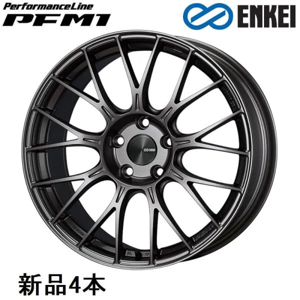 【P最大10倍 4/25限定】15インチ 15x6J +38 PCD100 5穴 Dark Silver ホイール 4本 エンケイ パフォーマンスライン PFM1