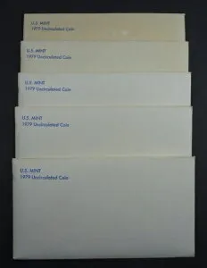 (5) 1979年 P&D 米国造幣局 未流通コインセット 60枚 OGPオリジナル封筒