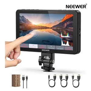 【P5倍+2000円OFF券】NEEWER F700 7 カメラフィールドモニター 3D LUT付き2000nit HD 1920x1080 IPSタッチスクリーン 4K HDMIループイン/アウト ピークフォーカスDSLRビデオアシストHDR波形 コールドシューマウ