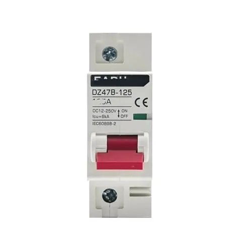 DZ47B-125 DC 12V 24V 48V サーキットブレーカー バッテリーカープロテクター 正負保護スイッチアイソレーター(63a,1P)