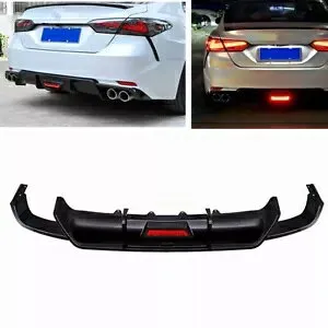 トヨタ カムリ スポーツ SE XSE 18-23 リアバンパー リアスポイラー ディフューザー ブラック- For Toyota Camry Sport SE XSE 18-23 Rear Bumper Rear Spoiler Diffuser Black- 【並行輸入品】