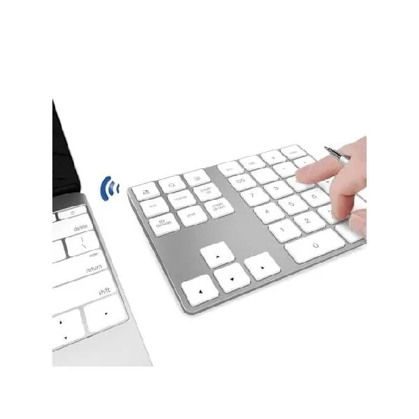 JOYEKY Bluetooth Number Pad, Wireless Numeric Keypad, USB-C Rechargeable External 34-Keys Numpad, Financial Data Entry Keyboard for iMac, Mac_並行輸入