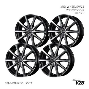 【16インチ 5H114.3 6.5J +38】アルミホイール4本セット フロンクス WDB3S/WEB3S MID WHEELS/V25 ブラックポリッシュ BKP S988665573380390×4
