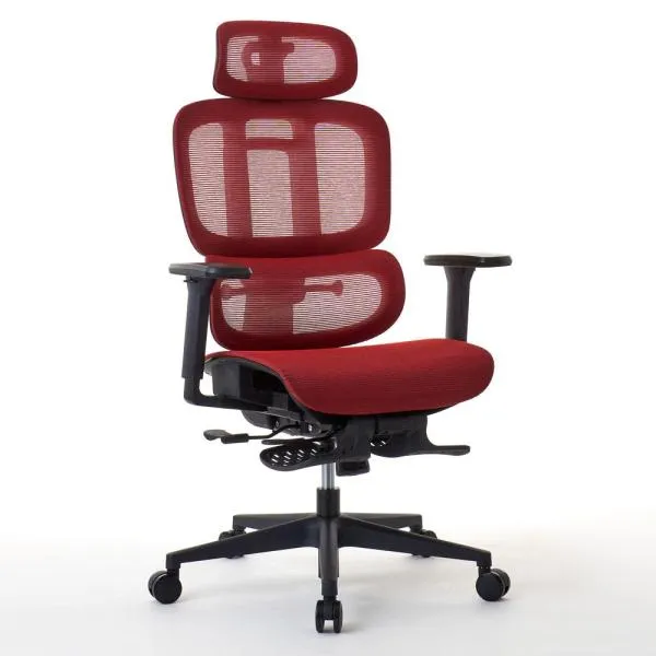 ROOMWORKS(ルームワークス) オフィスチェア M5シリーズ 多機能フルメッシュワークチェア(レッド) RM5-RD 返品種別A