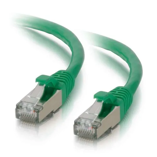 C2G 35ft Cat6 Snagless Shielded (STP) Ethernet Network Patch Cable - Green - Patch cable - RJ-45 (M) to RJ-45 (M) - 35 ft - scre