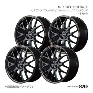 MID EXCLUSIVE/820F フォレスター SLG/SL5 アルミホイール4本セット【18×7.0J 5-114.3 INSET48 SBB】X16887057348SBB0×4