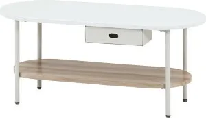 テーブル ティッシュ収納付テーブル 幅900×奥行400×高さ400mm ホワイト×ナチュラル ナチュラル Chamill FB-BE-11507 fj-41312 センターテーブル ローテーブル テーブル 北欧 モダン 家具 インテリア ナ