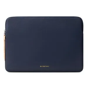 Comfyable Slim Protective Laptop Sleeve Compatible with 13/13.3/14 Inch MacBook Pro & MacBook Air, Mac Travel Case, Computer Protective Pouch, Slim PU Leather Cover M4/M3/M2/M1 2024-2021, Blue